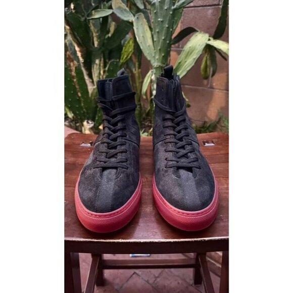 Daniel Patrick Men's Hightop Black Red Shoes Size 8 41 Pre-Owned! - Picture 3 of 6